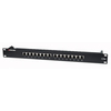Intellinet Patch Panel,  Cat5e,  FTP,  16-Port,  1U,  Shielded,  90&176; Top-Entry Punch Down Blocks,  Black