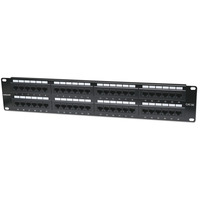 Intellinet Patch Panel,  Cat5e,  UTP,  48-Port,  2U,  Black