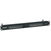 Intellinet Patch Panel,  Cat6,  FTP,  16-Port,  1U,  Shielded,  90&176; Top-Entry Punch-Down Blocks,  Black