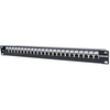 Intellinet Patch Panel,  Cat6,  FTP,  24-Port,  1U,  Shielded,  Locking Function,  Top Entry Punch Down,  Black & Silver