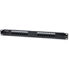 Intellinet Patch Panel,  Cat6,  UTP,  16-Port,  1U,  Black