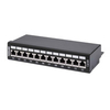 Intellinet Patch Panel,  Cat6a,  FTP,  12-Port,  Desktop,  Shielded,  90&176; Top-Entry Punch Down Blocks,  Black