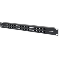 Intellinet PoE Patch Panel,  24 Port Patch Panel with 12 port RJ45 Data In and 12 port RJ45 Data and Power Out,  Passive Power over Ethernet Delivered on 12 Ports,  1U,  CAT5e