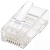 Intellinet RJ45 Modular Plugs,  Cat6,  UTP,  2-prong,  for stranded wire,  15 &181; gold plated contacts,  100 pack