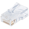 Intellinet RJ45 Modular Plugs Pro Line,  Cat5e,  UTP,  3-prong,  for solid wire,  50 &181; gold-plated contacts,  100 pack