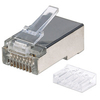 Intellinet RJ45 Modular Plugs Pro Line,  Cat6,  STP,  3-prong,  for solid and stranded wire,  50 &181; gold-plated contacts,  90 pack