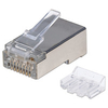 Intellinet RJ45 Modular Plugs Pro Line,  Cat6A,  STP,  3-prong,  for solid & stranded wire,  50 &181; gold-plated contacts,  70 pack