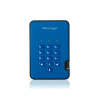 iStorage diskAshur2 256-bit 256GB USB 3.1 secure encrypted solid-state drive - Blue IS-DA2-256-SSD-256-BE