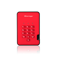 iStorage diskAshur2 256-bit 4TB USB 3.1 secure encrypted solid-state drive - Red IS-DA2-256-SSD-4000-R