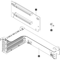 Lenovo ThinkSystem SR550/SR590/SR650 x16/x8 PCIe FH Riser 1 Kit Mounting kit