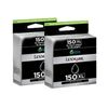 Lexmark 14N1813E (150XL) Inkcartridge black,  750 pages,  Pack qty 2