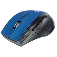 Manhattan Curve Wireless Mouse,  Blue/Black,  Adjustable DPI (800,  1200 or 1600dpi),  2.4Ghz (up to 10m),  USB,  Optical,  Five Button with Scroll Wheel,  USB micro receiver,  2x AAA batteries (included),  Low friction base,  Blister