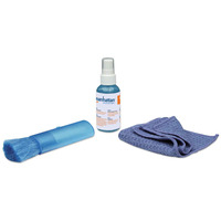 Manhattan LCD Mini Cleaning Kit,  Alcohol-free,  Includes Cleaning Solution,  Brush,  Microfibre Cloth and Carrying Bag