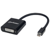 Manhattan Mini DisplayPort to DVI-I Dual-Link Adapter Cable,  19.5cm,  Male to Female,  Active,  3840x2160@30Hz,  Black,  Polybag