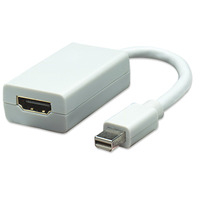 Manhattan Mini DisplayPort to HDMI Adapter Cable,  1080p,  17cm,  Male to Female,  10.8 Gbps,  Passive,  White,  Polybag