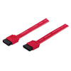 Manhattan SATA Data Cable,  7-Pin,  50cm,  Male to Male,  6 Gbps,  Red,  Polybag