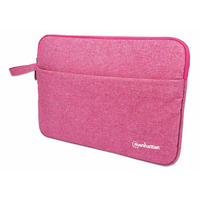 Manhattan Seattle Laptop Sleeve 14.5"",  Coral,  Padded,  Extra Soft Internal Cushioning,  Main Compartment with double zips,  Zippered Front Pocket,  Carry Loop,  Water Resistant and Durable