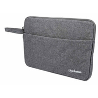 Manhattan Seattle Laptop Sleeve 14.5"",  Grey,  Padded,  Extra Soft Internal Cushioning,  Main Compartment with double zips,  Zippered Front Pocket,  Carry Loop,  Water Resistant and Durable