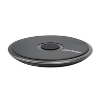 Manhattan Smartphone Wireless Charging Pad,  QI certified,  10W,  7.5W and 5W charging,  USB-C to USB-A cable included,  USB-C input into pad,  Cable 1.5m,  Black,  Boxed