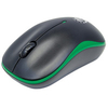 Manhattan Success Wireless Mouse,  Black/Green,  1000dpi,  2.4Ghz (up to 10m),  USB,  Optical,  Three Button with Scroll Wheel,  USB micro receiver,  AA battery (included),  Low friction base,  Blister