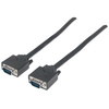 Manhattan SVGA Monitor Cable,  HD15,  3m,  Male to Male,  Shielded,  Black,  Polybag