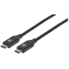 Manhattan USB-C to USB-C Cable,  2m,  Male to Male,  480 Mbps (USB 2.0),  5A,  Black,  Polybag