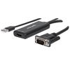 Manhattan VGA and USB-A to HDMI Converter,  Analog VGA Video and USB Audio to Digital HDMI Signal,  1920x1080,  1080p@60Hz,  24-bit colour,  1.65 Gbps / 165 MHz,  Blister