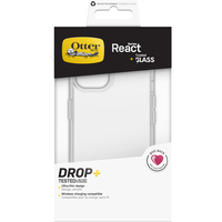 OtterBox React + Trusted Glass Series for Apple iPhone 13,  transparent
