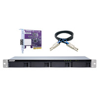 QNAP TL-R400S storage drive enclosure 2.5/3.5" HDD/SSD enclosure Black,  Grey