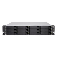 QNAP TS-h1283XU-RP NAS Rack (2U) Ethernet LAN Black,  Grey E-2236