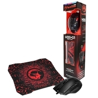 Scorpion M355 USB 7 Colour LED Black Programmable Gaming Mouse with G1 Small Gaming Mouse Pad Gaming
