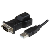 StarTech.com 1 Port USB to RS232 DB9 Serial Adapter with Detachable 6ft USB A to B Cable