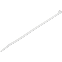 StarTech.com 1000 Pack 8"" Cable Ties - White Large Nylon/Plastic Zip Tie - Adjustable Electrical/Network Cable Wraps/-40 to +85C Temp/94V-2 Fire & UL Rated TAA