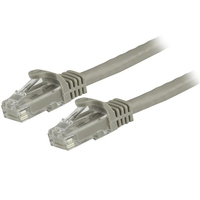 StarTech.com 1.5m CAT6 Ethernet Cable - Grey CAT 6 Gigabit Ethernet Wire -650MHz 100W PoE++ RJ45 UTP Category 6 Network/Patch Cord Snagless w/Strain Relief Fluke Tested UL/TIA Certified