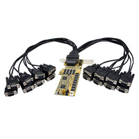 StarTech.com 16 Port Low Profile RS232 PCI Express Serial Card & Cable