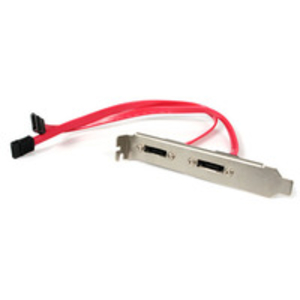 StarTech.com 2 Port SATA to eSATA Slot Plate Bracket - Serial ATA internal to external panel - 7 pin Serial ATA - 7 pin external Serial ATA