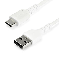 StarTech.com 2m USB A to USB C Charging Cable - Durable Fast Charge & Sync USB 2.0 to USB Type C Data Cord - Rugged TPE Jacket Aramid Fiber M/M 60W White - Samsung S10,  iPad Pro,  Pixel