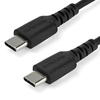 StarTech.com 2m USB C Charging Cable - Durable Fast Charge & Sync USB 3.1 Type C to USB C Laptop Charger Cord - TPE Jacket Aramid Fiber M/M 60W Black - Samsung S10 S20 iPad Pro MS Surface