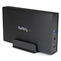 StarTech.com 3.5in Black USB 3.0 External SATA III Hard Drive Enclosure with UASP for SATA 6 Gbps " Portable External HDD