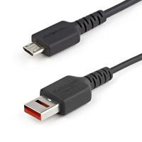 StarTech.com 3ft (1m) Secure Charging Cable " USB-A to Micro USB Data Blocker Charge-Only Cable " Power-Only Charger Cable for Phone/Tablet " Data Blocking USB Protector Adapter Cable