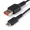 StarTech.com 3ft (1m) Secure Charging Cable " USB-A to USB-C Data Blocker Charge-Only Cable " No-Data Power-Only Charger Cable for Phone/Tablet " Data Blocking USB Protector Adapter Cable