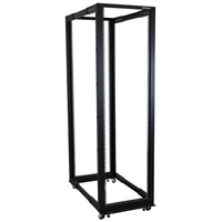 StarTech.com 42U Adjustable Depth Open Frame 4 Post Server Rack Cabinet - Flat Pack w/ Casters,  Levelers and Cable Management Hooks