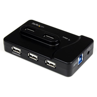 StarTech.com 6 Port USB 3.0 / USB 2.0 Combo Hub with 2A Charging Port " 2x USB 3.0 & 4x USB 2.0