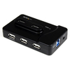StarTech.com 6 Port USB 3.0 / USB 2.0 Combo Hub with 2A Charging Port " 2x USB 3.0 & 4x USB 2.0
