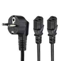 StarTech.com C13 Power Cord - Schuko CEE7 to 2x C13 - 2 m