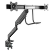 StarTech.com Desk Mount Dual Monitor Arm - Ergonomic Dual Monitor VESA Mount 32"" (17.6lb) Displays - Crossbar Handle for Synchronized Full Motion - Height Adjustable - C-Clamp/Grommet