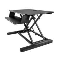 StarTech.com Sit Stand Desk Converter with Keyboard Tray - Large 35&157; x 21"" Surface - Height Adjustable Ergonomic Desktop/Tabletop Standing Workstation - Holds 2 Monitors - Pre-Assembled