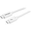 StarTech.com Thunderbolt 3 Cable - 40Gbps - 0.5m - White - Thunderbolt,  USB,  and DisplayPort Compatible