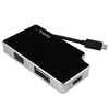 StarTech.com Travel A/V Adapter: 3-in-1 USB-C to VGA,  DVI or HDMI - 4K