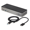 StarTech.com USB-C & USB-A Dock - Hybrid Universal Triple Monitor Laptop Docking Station DisplayPort & HDMI 4K 60Hz - 85W Power Delivery,  6x USB Hub,  GbE,  Audio - USB 3.1 Gen 2 10Gbps